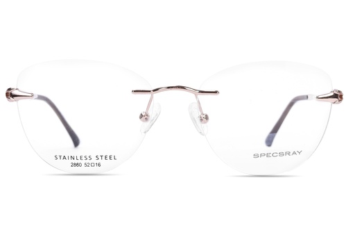 SpecsRay Rim Less Metal Cateye (Golden) [2860] [1051]