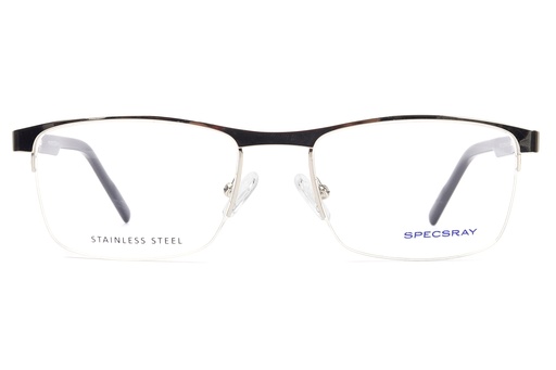 SpecsRay Half Rim Rectangle (Silver) [2762] [1076]