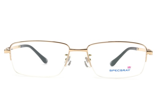 SpecsRay Half Rim Rectangle (Golden) [92013TITANIUM] [1144]